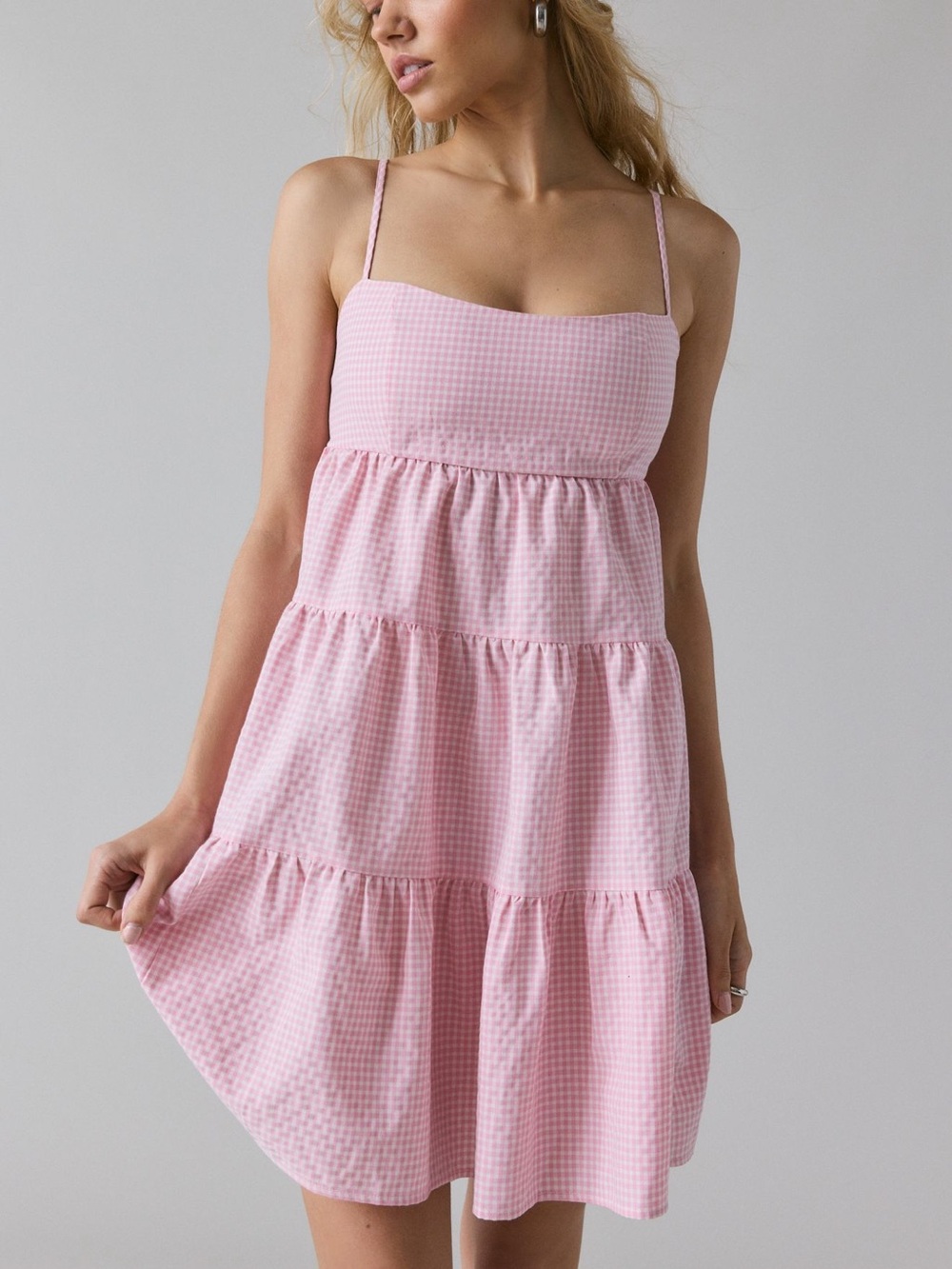 NWOT Urban Outfitters Kimchi Blue Zosia tiered babydoll mini dress